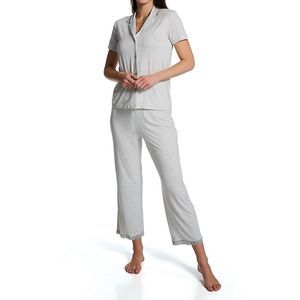 Natori Feathers Essentials Pajama Set -  Heather Pebblestone  S76029